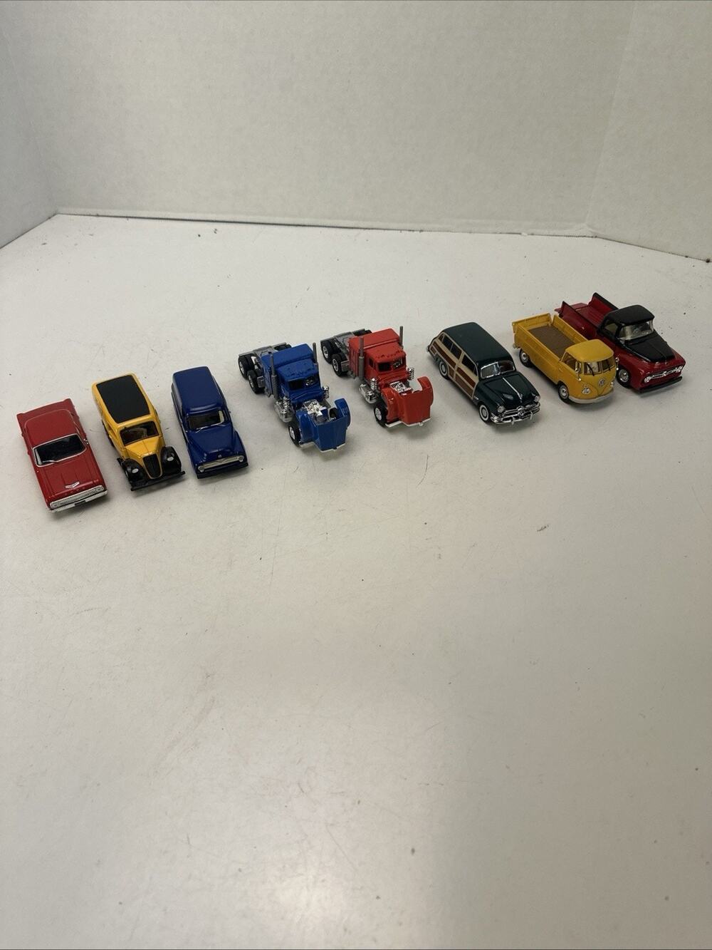 O scale Lot Of 8 Vehicles. Weathered. Narrow Gauge 1/48 1/43.